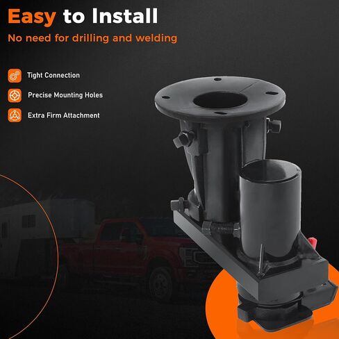 New Adjustable Cushioned Fifth Wheel Gooseneck Adapter Replace Convert-A-Ball C5G1216 Gooseneck Adapter 12"-16", GTW 20000 in Saudi Arabia