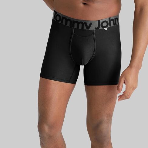 Tommy John Men’s Underwear, 360 Sport Trunks Hammock Pouch, Short 4" Inseam, Moisture Wicking Underwear, Soft Breathable Waistband Boxer Briefs Quick Dry, Black, Medium in Saudi Arabia