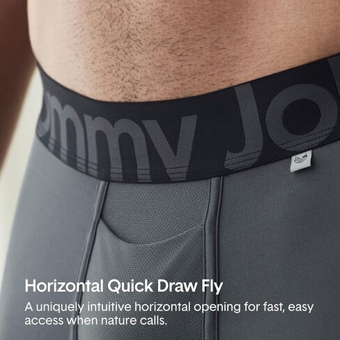 Tommy John Men’s Underwear, 360 Sport Trunks Hammock Pouch, Short 4" Inseam, Moisture Wicking Underwear, Soft Breathable Waistband Boxer Briefs Quick Dry, Black, Medium in Saudi Arabia