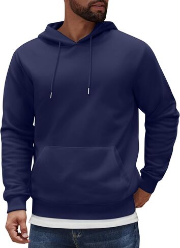 COOFANDY Men's Hoodies Pullover Fleece Lined Hoodie Casual Long Sleeve Drawstring Hooded Sweatshirts with Kanga Pocket in Saudi Arabia