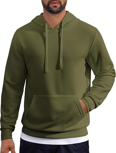 COOFANDY Men's Hooded Pullover Casual Long Sleeve Drawstring Gym Hoodies Sweatshirts with Pocket in Saudi Arabia