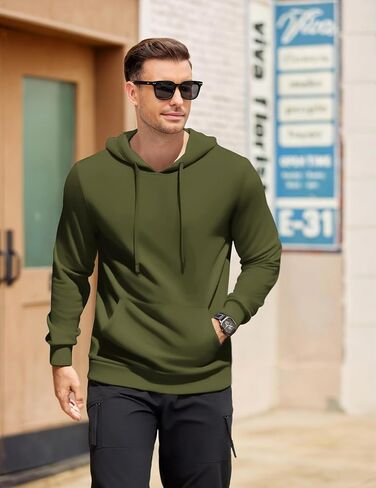 COOFANDY Men's Hooded Pullover Casual Long Sleeve Drawstring Gym Hoodies Sweatshirts with Pocket in Saudi Arabia