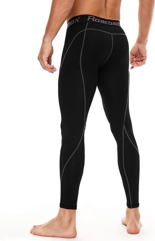 Roadbox 3 Pack Compression Pants Men, Performance Running Workout Sports Leggings, Gym Basketball Athletic Tights Base Layer in Saudi Arabia