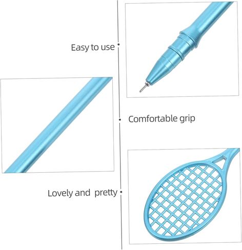 Gadpiparty 1 قطع التنس الذهب Gold Gelt Gel Pen Pens Adolity Goidty Sports Messours Accessory Black Ink Stationery للطالب (0.5 مم) in Kuwait
