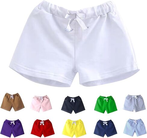 Toddler Baby Boy Elastic Waist Pull On Cotton Shorts for Littler Kids Girls Athletic Short Pants Baby Boy Clothing Set in Saudi Arabia