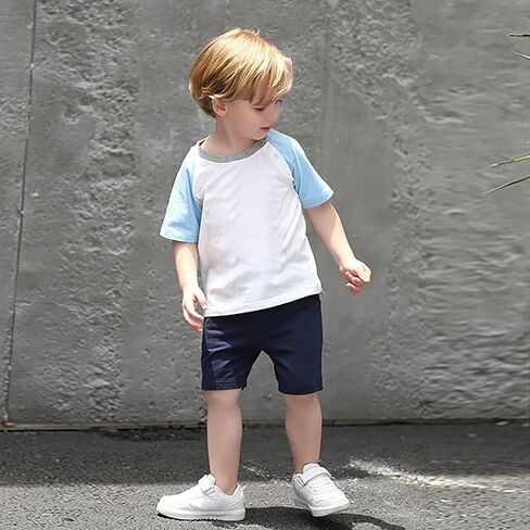 Toddler Baby Boy Elastic Waist Pull On Cotton Shorts for Littler Kids Girls Athletic Short Pants Baby Boy Clothing Set in Saudi Arabia