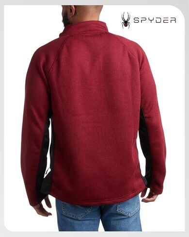 Spyder Mens Quarter Zip Pullover Sweatshirt - كلاسيكي الصوف 1/4 Zip Pullover Mens Golf Tirts للتنزه في التمرين in Saudi Arabia