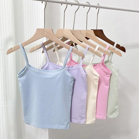 Toddler Kids Tank Tops Little Girls Spaghetti Strap Cotton Sleeveless Basic Cami Tee Teen Sports Dance Summer Casual Clothes in Saudi Arabia