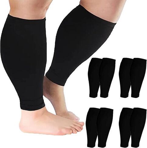 2/3/4/6 Pairs Plus Size Wide Calf Compression Leg Sleeves for Women& Men Knee High Leg Sleeves 20-30mHg 2XL-7XL in Kuwait
