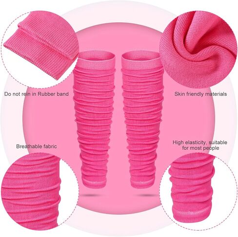 Kigeli 12/24/36 Pairs Pink Football Leg Sleeves Breast Cancer Awareness Calf Leg Compression Breast Cancer Gifts Accessories in Saudi Arabia