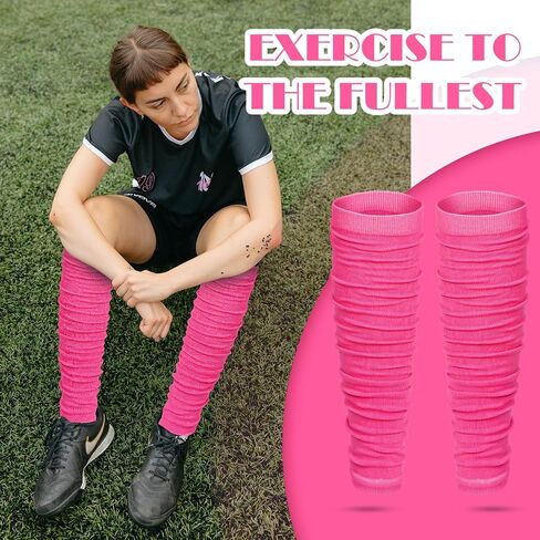 Kigeli 12/24/36 Pairs Pink Football Leg Sleeves Breast Cancer Awareness Calf Leg Compression Breast Cancer Gifts Accessories in Saudi Arabia