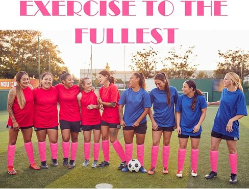 Kigeli 12/24/36 Pairs Pink Football Leg Sleeves Breast Cancer Awareness Calf Leg Compression Breast Cancer Gifts Accessories in Saudi Arabia