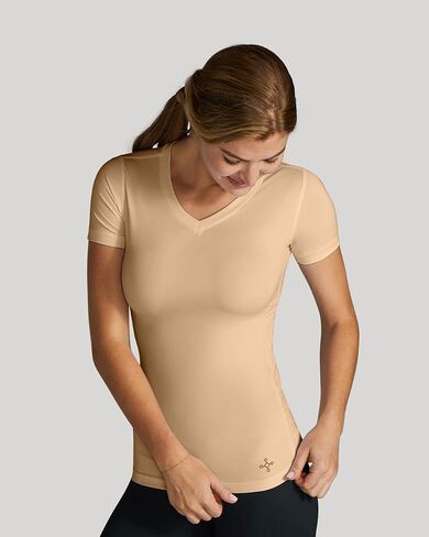 Tommie Copper Womens Infrared V Neck Short Sleeve Compression Shirt in Saudi Arabia