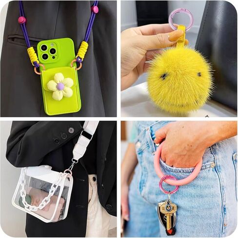 Craftdady 17 PCS Heart Spring Clasp Collulfulluulfulluull Shape Shape -chiech key key Rings Cute Love Love Spring Gate Rings Snap Hook Hook Snap Snap Hooks for Base Prest -keychain Making Healsings in Kuwait