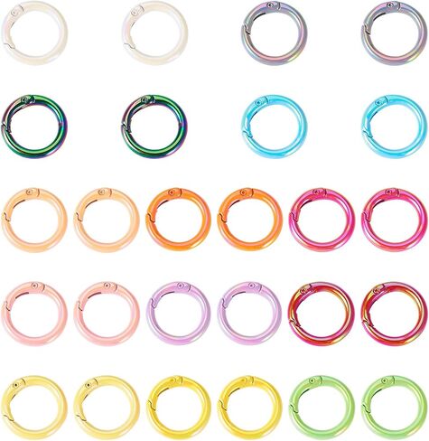 Craftdady 17 PCS Heart Spring Clasp Collulfulluulfulluull Shape Shape -chiech key key Rings Cute Love Love Spring Gate Rings Snap Hook Hook Snap Snap Hooks for Base Prest -keychain Making Healsings in Kuwait