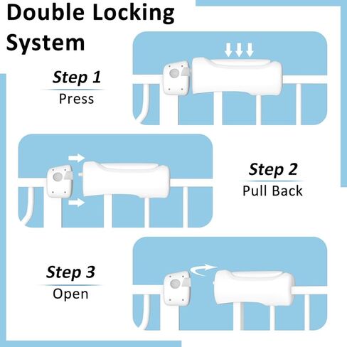 Tsayawa 59 "بوابة قطة طويلة طويلة للمداخل ، 29.6-53.1 بوصة زهرية إضافية للقطط للقطط المشي من خلال ، والضغط شبابي على بوابات الكلاب الطويلة الداخلية للأطفال ، بوابة أمان القطط للسلالم الممرات in Kuwait