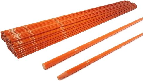 The ROP Shop Pack of 200 Snow Poles 48 inches Long, 1/4 inch, Orange, Fiberglass, Flexible in Saudi Arabia