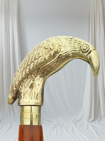 Nautical Crow Head Handle Designer Canes Handle/Solid Brass Party Custom Canes/Awesome Stick to Gift 37 Inch in Kuwait