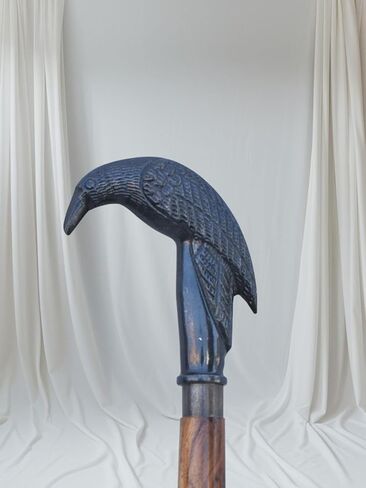 مصمم مقبض رأس الغراب بحريقة مقبض/حزب نحاسي مخصص/عصا رهيبة هدية 37 بوصة in Kuwait