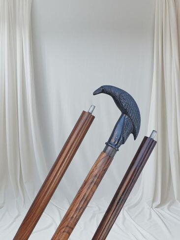 مصمم مقبض رأس الغراب بحريقة مقبض/حزب نحاسي مخصص/عصا رهيبة هدية 37 بوصة in Kuwait