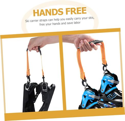 BESPORTBLE 2pcs Portable Roller Skate Leash Ski Boots Carrier Strap Design for Roller Skating Sports Convenient One-Handed Use in Saudi Arabia