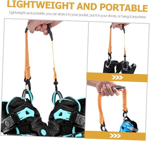 BESPORTBLE 2pcs Portable Roller Skate Leash Ski Boots Carrier Strap Design for Roller Skating Sports Convenient One-Handed Use in Saudi Arabia