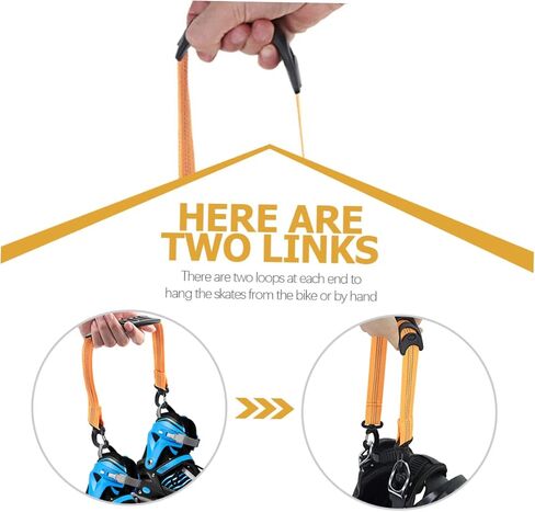 BESPORTBLE 2pcs Portable Roller Skate Leash Ski Boots Carrier Strap Design for Roller Skating Sports Convenient One-Handed Use in Saudi Arabia