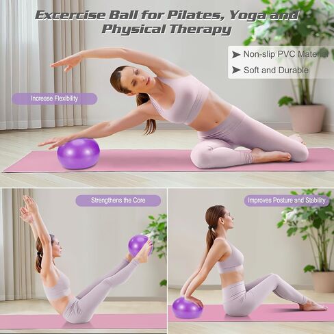 طقم Pilates Essentials للنساء المنزليين ، مجموعة الحلقة والكرة ، معدات بيلاتس للتدريبات ، 3 فرق مقاومة ، جوارب قبضة ، دائرة سحرية 14 بوصة ، كرة مائية ، معدات تمرين رائعة in Kuwait