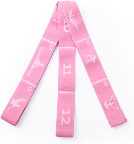 Multi-Functional Slimming Resistance Bands Yoga Straps Elastic Stretching Band 10/12 Loops for Pilates, Latin Training, Dance, Gymnastics, Fitness, Ballet and Physical Therapy in Saudi Arabia