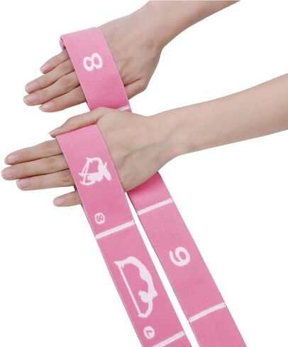 Multi-Functional Slimming Resistance Bands Yoga Straps Elastic Stretching Band 10/12 Loops for Pilates, Latin Training, Dance, Gymnastics, Fitness, Ballet and Physical Therapy in Saudi Arabia