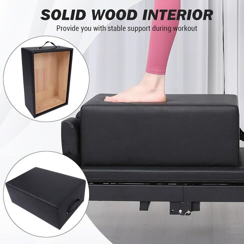 Pilates Sitting Box for Pilates Reformer,Pilates Equipment for Home Gym and Professional Studio Use, Pilates Reformer Accessory for Pilates Exercises in Kuwait