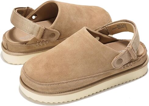 Project Cloud Genine Suede Clogs for Women - Memory Foam Platform Swogs Womens Shoes - Slides Nonslip for Women W/أحزمة نسبة وبغال نسائية خفيفة الوزن للنساء 2024 (Goldstar ، Taup ، 6) in Saudi Arabia