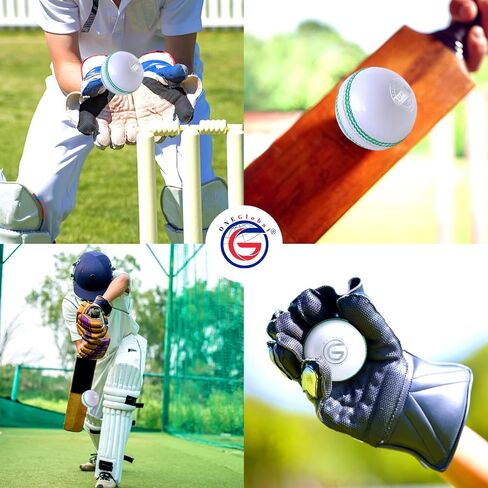 Supreme Leather Cricket Ball | 100% Handstitched, 156g-5.5oz, 4-Piece Premium Leather, Waterproofing | Match Quality Hard Cricket Balls for Matches & Net Practice. in Kuwait