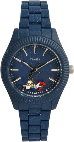 Timex Men's Waterbury Ocean x Peanuts 41mm Watch - Blue Bracelet Blue Dial Blue Case in Kuwait