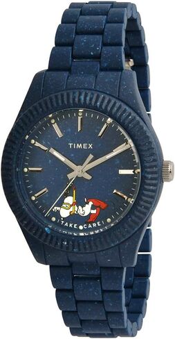 Timex Men's Waterbury Ocean x Peanuts 41mm Watch - Blue Bracelet Blue Dial Blue Case in Kuwait