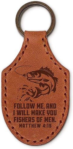 TREE OF LIFE REV. 22:14 Bible Verse Keychain - Genuine Natural Leather Key Chain w/Inspirational Scripture in Saudi Arabia