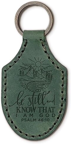 TREE OF LIFE REV. 22:14 Bible Verse Keychain - Genuine Natural Leather Key Chain w/Inspirational Scripture in Saudi Arabia