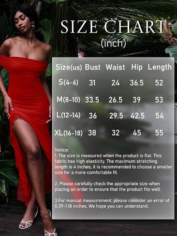 LAGSHIAN Women's Sexy Formal Off Shoulder Sleeveless High Split Ruffle Evening Party Maxi Dress in Kuwait