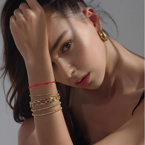Red String Bracelet with Initial Letter and 7 Protective Knots – Adjustable Kabbalah Bracelet for Women & Men in Saudi Arabia