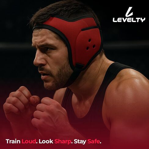 Wrestling Ear Guard Men BJJ Grappling Cauliflower Protection Headgear MMA Adjustable Helmet in Saudi Arabia