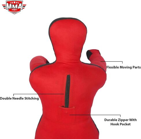Kids Grappling Standing Dummy - Unfilled – Wrestling, Jiu-Jitsu, MMA Training Dummy with Moveable Arms and Legs – Durable Polyester Fabric in Kuwait