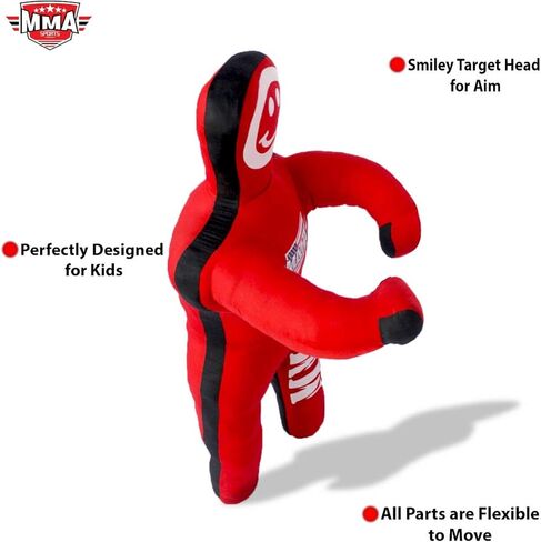 Kids Grappling Standing Dummy - Unfilled – Wrestling, Jiu-Jitsu, MMA Training Dummy with Moveable Arms and Legs – Durable Polyester Fabric in Kuwait