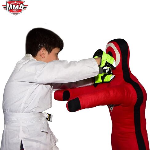 Kids Grappling Standing Dummy - Unfilled – Wrestling, Jiu-Jitsu, MMA Training Dummy with Moveable Arms and Legs – Durable Polyester Fabric in Kuwait