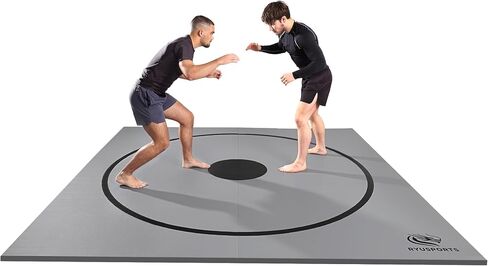 10 '× 10' مصارعة وميسماس MMA ، حصيرة Jiu Jitsu ، 1.25 في رغوة XPE عالية الكثافة ، الحواف المختومة ، 42 رطلا مع حقيبة حمل ، صالة رياضية منزلية BJJ. in Kuwait
