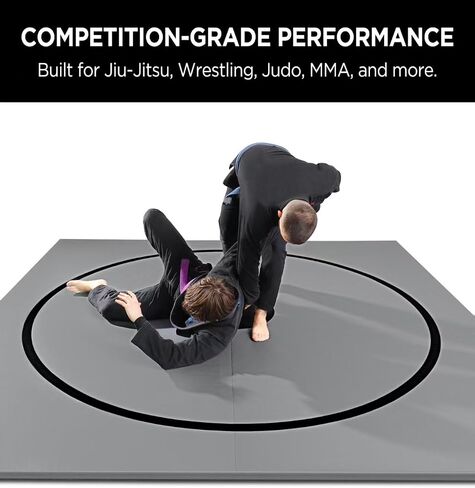 10 '× 10' مصارعة وميسماس MMA ، حصيرة Jiu Jitsu ، 1.25 في رغوة XPE عالية الكثافة ، الحواف المختومة ، 42 رطلا مع حقيبة حمل ، صالة رياضية منزلية BJJ. in Kuwait