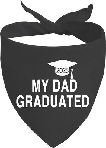 JXGZSO 1 قطعة التخرج Dog Bandana - أمي/أبي تخرج 2024 - Dog Bandana - Black - 34cm in Saudi Arabia