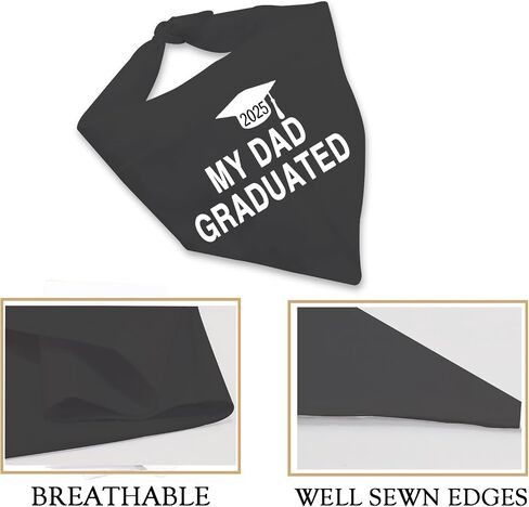 JXGZSO 1 قطعة التخرج Dog Bandana - أمي/أبي تخرج 2024 - Dog Bandana - Black - 34cm in Saudi Arabia
