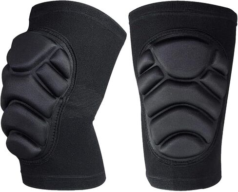 Tactical crawling creeping set skateboarding roller skating kneeling crawling sponge impact resistant wear and tear anti-slip protection thick pads foam pads, work knee pads, Muay Thai fighting volleyball soccer wrestling gardening black knee pads (Black, in Kuwait
