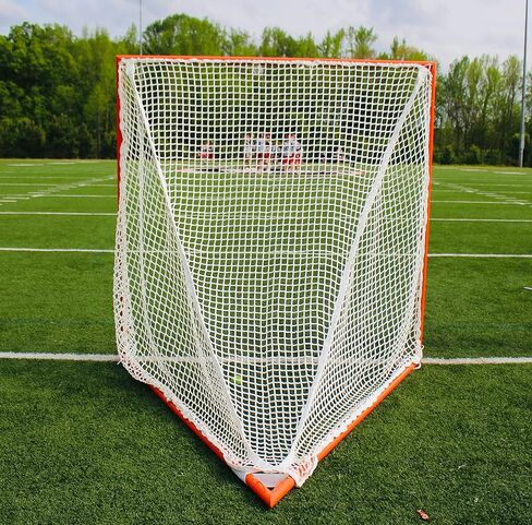 High School Lacrosse Practice Goal, 6x6x7, with 6mm White or Black Net. Lacing Rails, 59 lbs in Kuwait