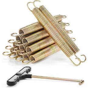 3.5 "-8.5" نوابض الترامبولين ، وملحقات ترامبولين من الفولاذ المقاوم للصدأ مع دوارة ومتسابقات مستقيمة ، تشمل قطع غيار الترامبولين الشاملة أداة T-Hook ، 12-48 حزمة in Kuwait